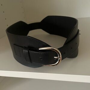 Black and Brown black leather belt